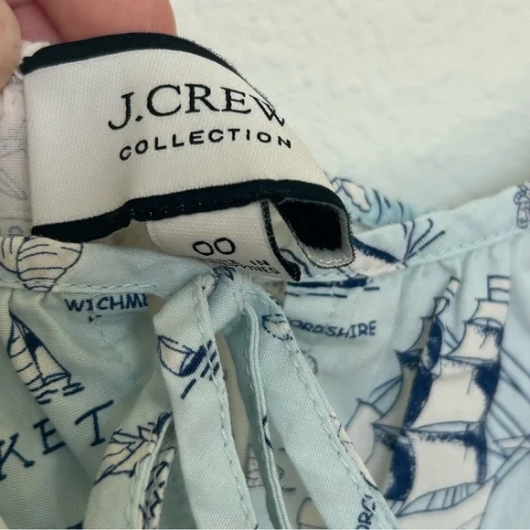 J Crew Smocked-Waist Drese in Ratti Compass Print - Picture 4 of 6